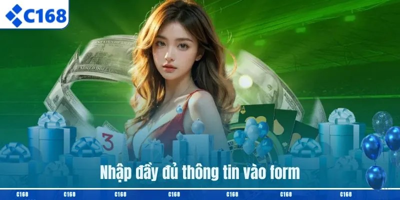 Nhập thông tin đăng nhập c168